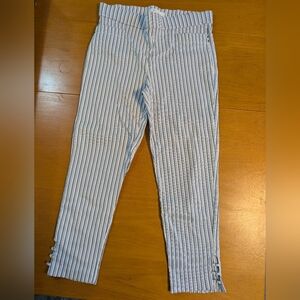 89th & Madison Blue Stripe Stretch Straight Jeans Size Large
